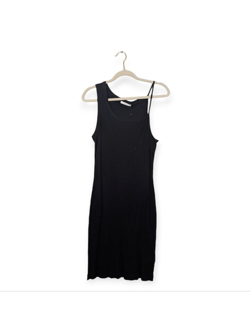 NWT John Elliott Black Cotton Ribbed Tank Dress